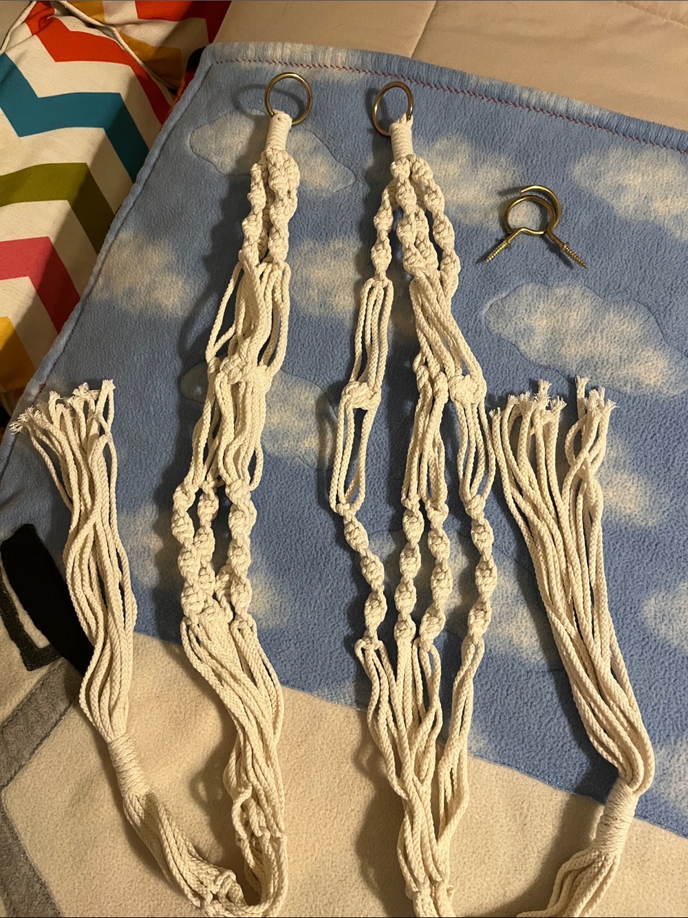 Handmade Macrame Plant Hanger - Cream
